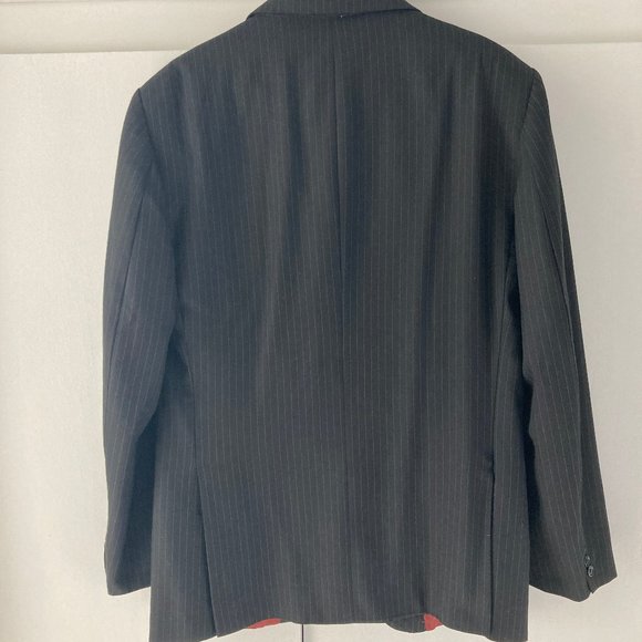 Custom-Tailored Black & White Pinstripe Men's Blazer – Bespoke Suit Jacket - Picture 9 of 13